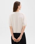 Ivory Cropped Tee In Cashmere Sweaters + Cardigans Theory Women - 3