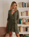 Kaki Polín Et Moi Muyar Short Dress Dresses Women - 1