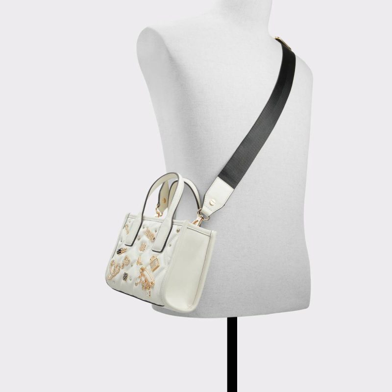 Keylaniix Black/White Women's Tote & Satchel Bags Aldo Women Tote & Satchel Bags Black/White - 4