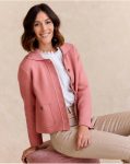Knitted Women Short Pink Jacket Rose Polín Et Moi - 2