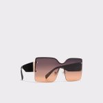 Lalaendrax Black/Gold Multi Women's Square Black/Gold Multi Sunglasses Women Aldo - 2