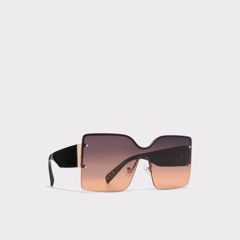 Lalaendrax Black/Gold Multi Women's Square Black/Gold Multi Sunglasses Women Aldo - 2