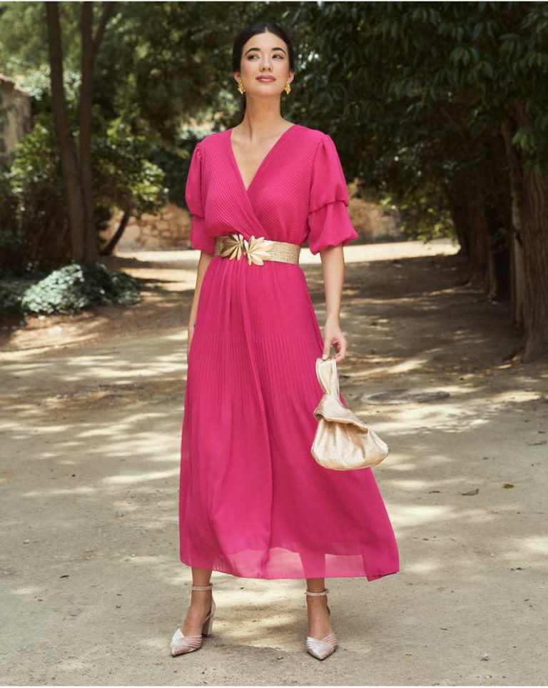 Larmia Long Dress Polín Et Moi Fuchsia Dresses Women - 2