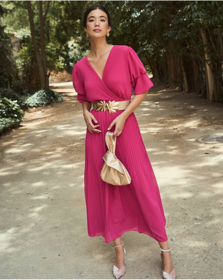 Larmia Long Dress Polín Et Moi Fuchsia Dresses Women - 5