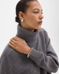 Light Charcoal Women Theory Turtleneck Sweater In Cashmere Sweaters + Cardigans - 4