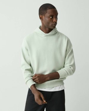 Light Greenstone Men Loungewear Theory Relaxed Hoodie In Light Bilen - 1