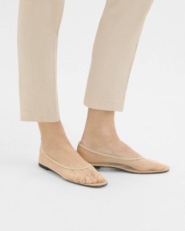 Light Nude Shoes Theory Ballet Flat In Mesh Women - 1