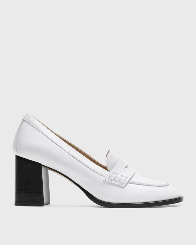 Loafer Pump In Leather Shoes Women Theory White - 2