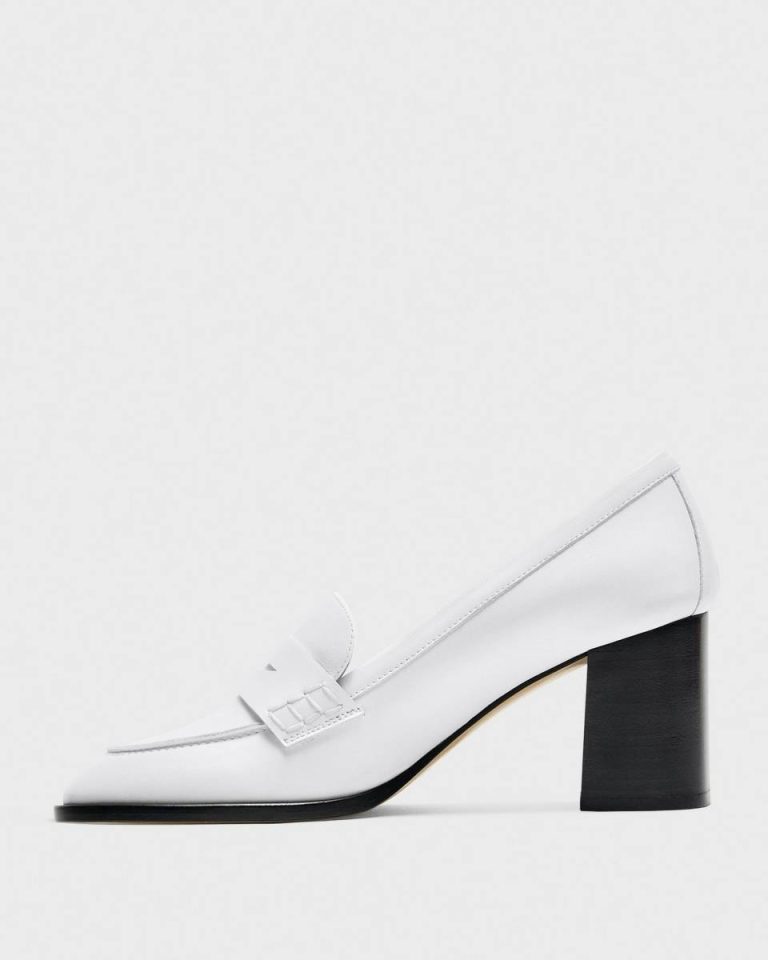 Loafer Pump In Leather Shoes Women Theory White - 3