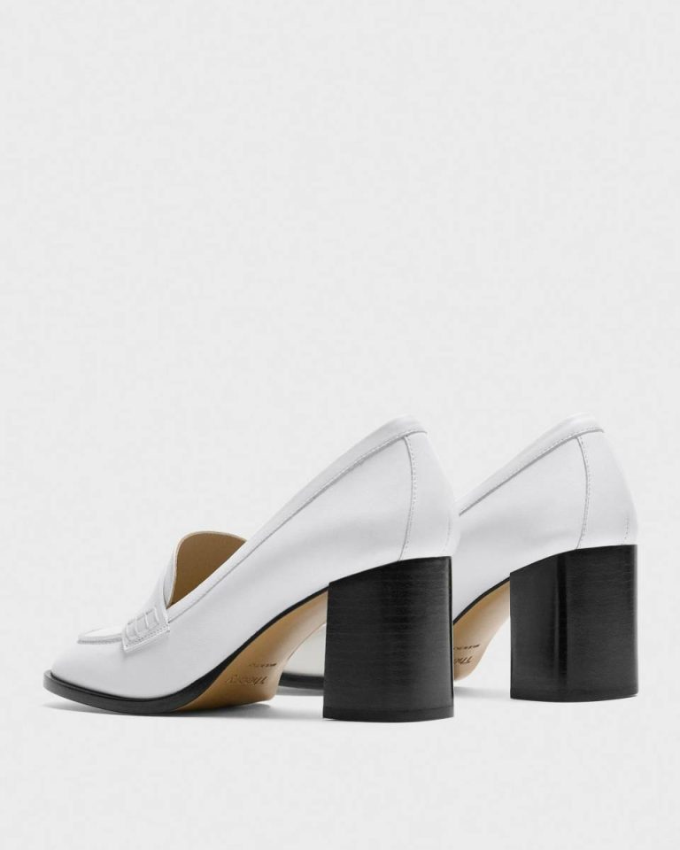 Loafer Pump In Leather Shoes Women Theory White - 4