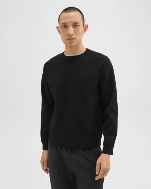 Loungewear Black Men Raglan Sleeve Sweatshirt In Light Bilen Theory - 1