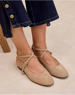Mary Jane Buckle Novina Footwear Camel Polín Et Moi Women - 1