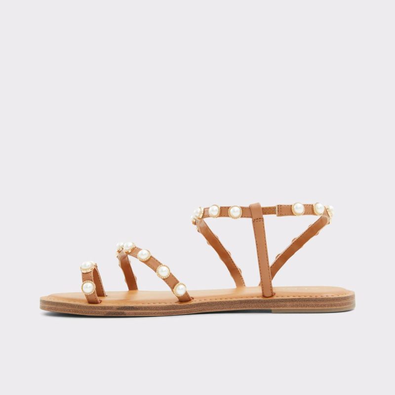 Medium Brown Aldo Sandals Coreydale Medium Brown Women's Flat Sandals Women - 3