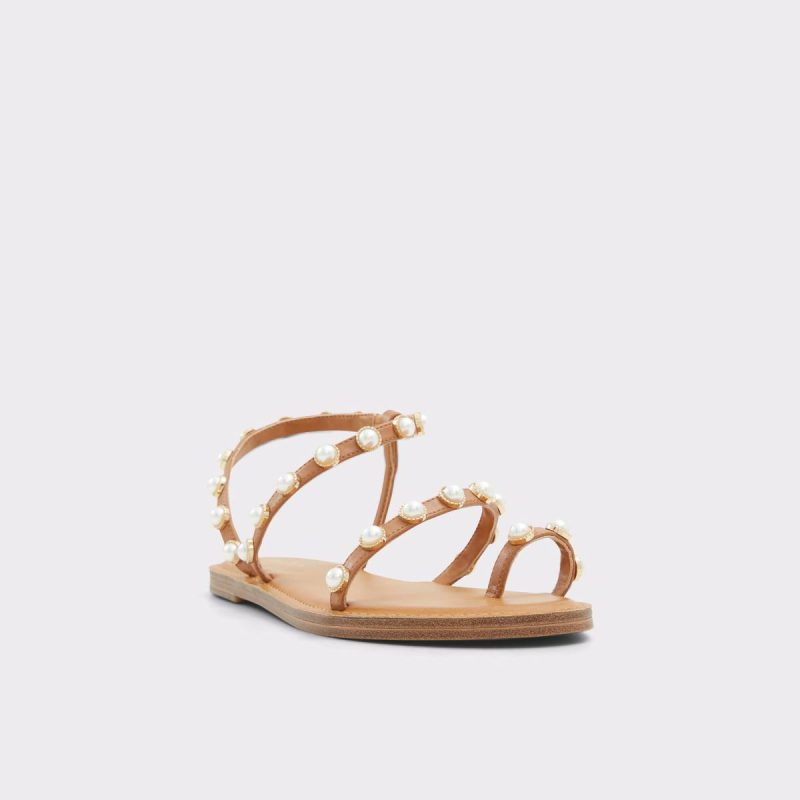 Medium Brown Aldo Sandals Coreydale Medium Brown Women's Flat Sandals Women - 4