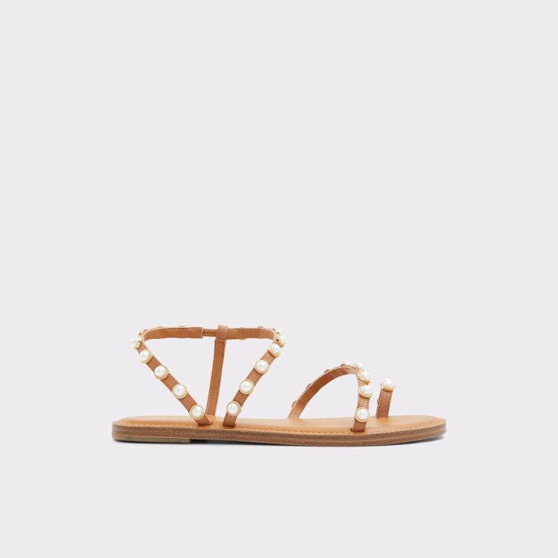 Medium Brown Aldo Sandals Coreydale Medium Brown Women's Flat Sandals Women - 1