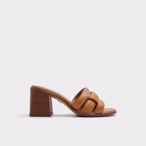 Medium Brown Banaladar Medium Brown Women's Heeled Mules Sandals Women Aldo - 1
