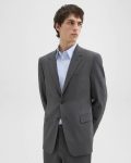 Medium Charcoal Blazers + Jackets Chambers Blazer In Stretch Wool Theory Men - 2