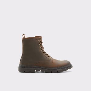 Men Aldo Graveldiver Brown Overflow Men's Lace-Up Boots Brown Overflow Boots - 1
