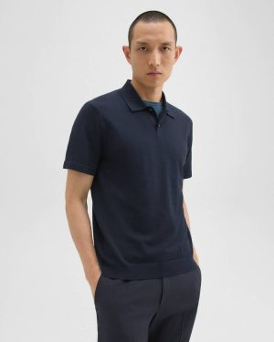 Men Baltic T-Shirts + Polos Theory Goris Polo Shirt In Light Bilen - 1