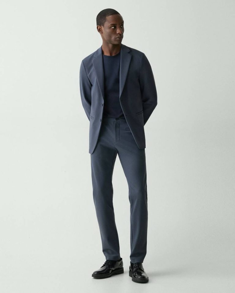 Men Basalt Theory Blazers + Jackets Clinton Blazer In Precision Ponte - 5