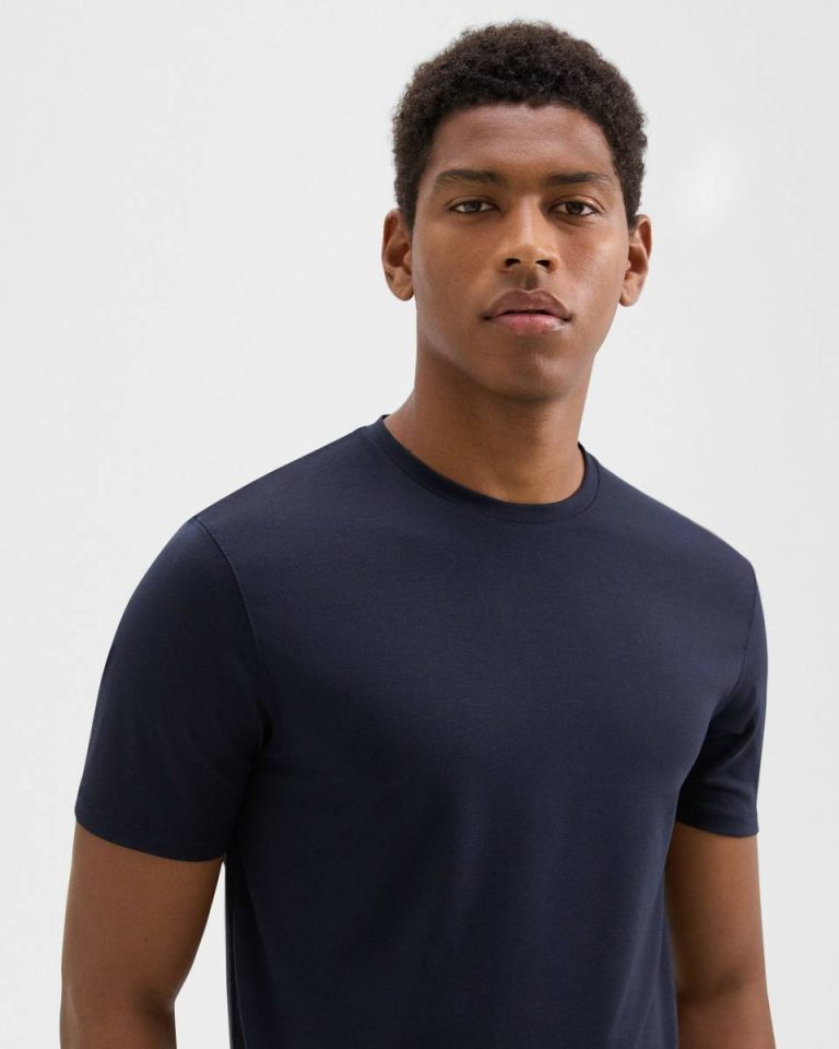 Men Dorian Tee In Active Knit Baltic T-Shirts + Polos Theory - 4