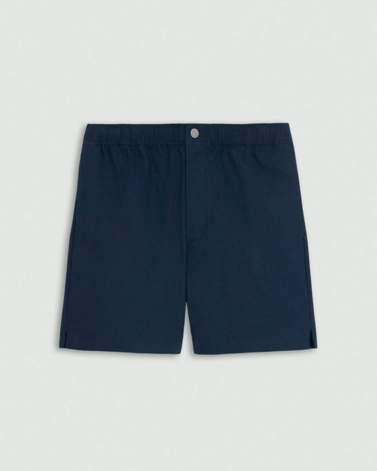 Men Drawstring Short In Stretch Cotton Canvas Baltic Pants Theory - 5