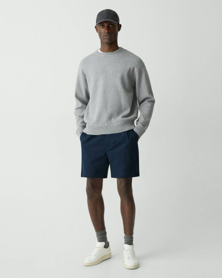 Men Drawstring Short In Stretch Cotton Canvas Baltic Pants Theory - 1