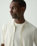 Men Eggshell Cairn Short-Sleeve Sweater In Cotton Theory Shirts - 4