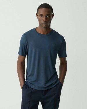 Men Essential Tee In Anemone Modal Jersey Theory Eclipse Multi T-Shirts + Polos - 1