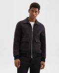 Men Hickory Melange Theory Sean Jacket In Double-Face Wool-Cashmere Outerwear - 2