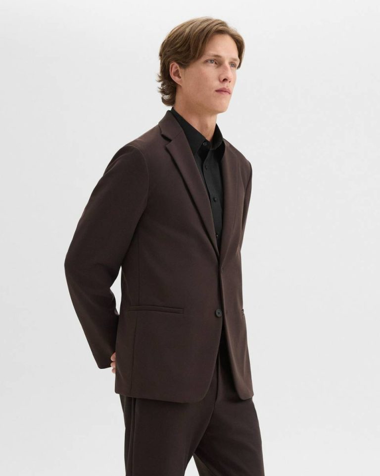Men Hickory Theory Clinton Blazer In Precision Ponte Blazers + Jackets - 2