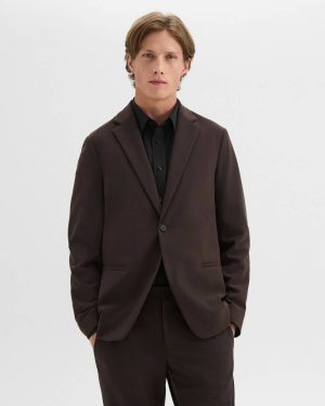 Men Hickory Theory Clinton Blazer In Precision Ponte Blazers + Jackets - 1