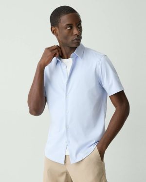 Men Olympic Shirts Irving Short-Sleeve Shirt In Structure Knit Theory - 1