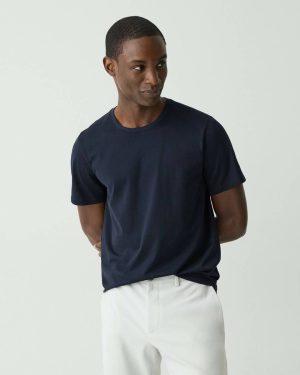 Men T-Shirts + Polos Theory Eclipse Precise Tee In Cotton Jersey - 1