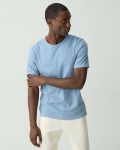 Men Theory Essential Tee In Cosmos Slub Cotton Rainstorm T-Shirts + Polos - 1