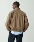 Men Theory Outerwear Stand Collar Jacket In Cotton-Blend Twill Walnut - 3
