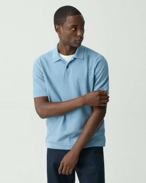 Men Theory Rainstorm Damian Polo Shirt In Cotton T-Shirts + Polos - 1