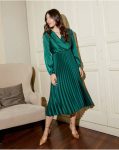 Mireia Pleated Dress Polín Et Moi Dresses Green Forest Women - 1