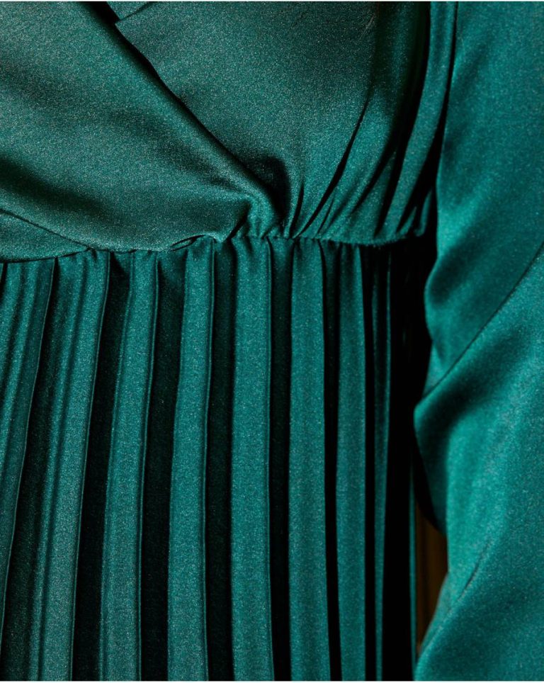 Mireia Pleated Dress Polín Et Moi Dresses Green Forest Women - 2