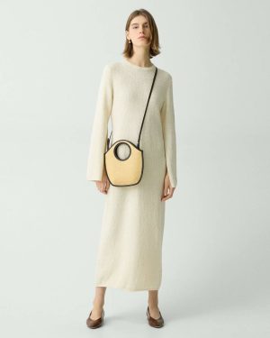 Natural Mini Circle Bag In Raffia Bags Women Theory - 1