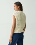 Natural Sweater Vest In Rounded Cotton Sweaters + Cardigans Women Theory - 3