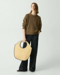 Natural Women Bags Theory Circle Tote Bag In Raffia - 1