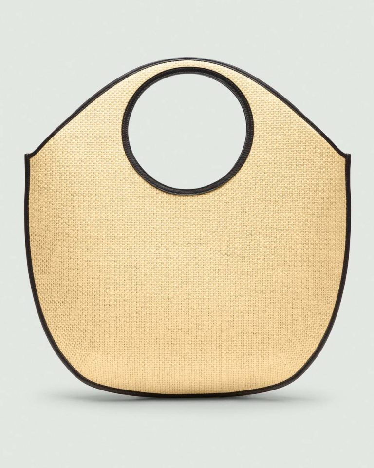 Natural Women Bags Theory Circle Tote Bag In Raffia - 4