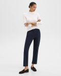 Nocturne Navy Pants Treeca Pull-On Pant In Admiral Crepe Theory Women - 1