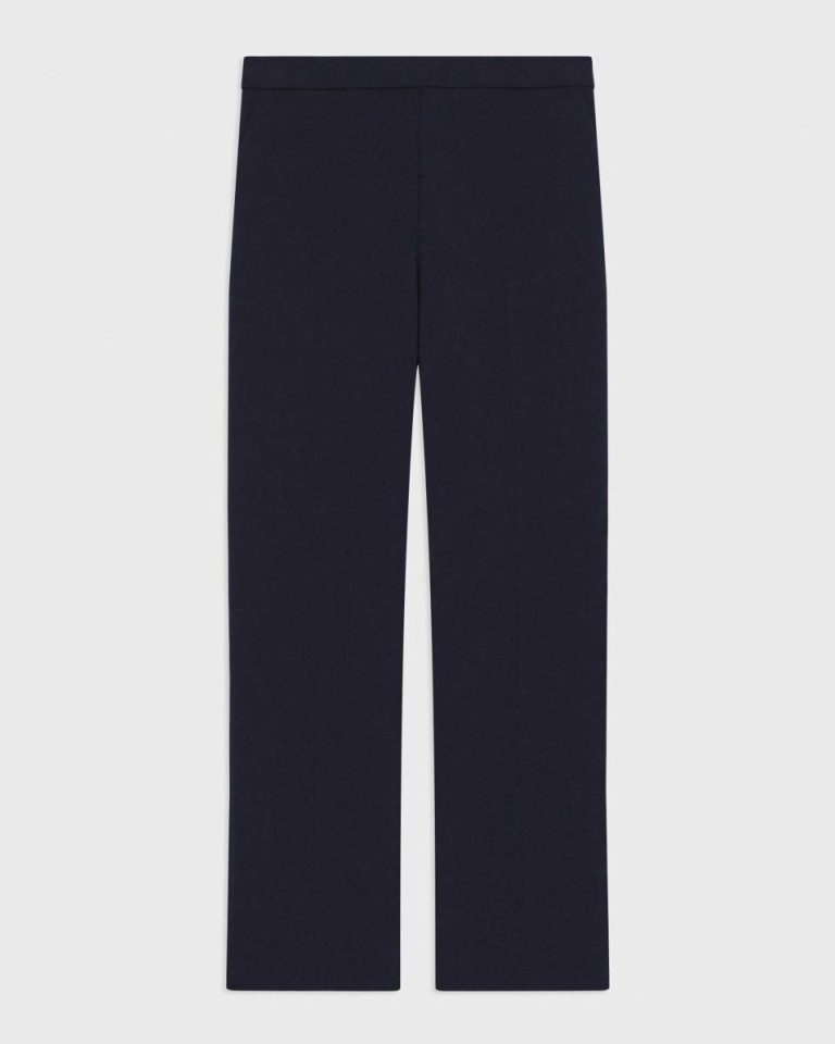 Nocturne Navy Pants Treeca Pull-On Pant In Admiral Crepe Theory Women - 5