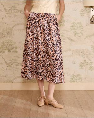 Nude Polín Et Moi Printed Skirt With Lita Buttons Women Skirts - 1