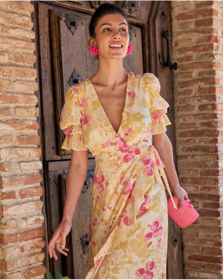 Ochre Bruna Flowers Dress Polín Et Moi Dresses Women - 2