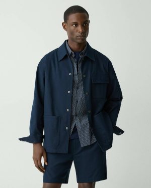 Outerwear Men Baltic Theory Utility Coat In Stretch Cotton Canvas - 1