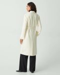 Outerwear Slim Car Coat In Admiral Crepe Theory Rice Women - 3