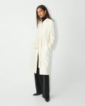 Outerwear Slim Car Coat In Admiral Crepe Theory Rice Women - 5